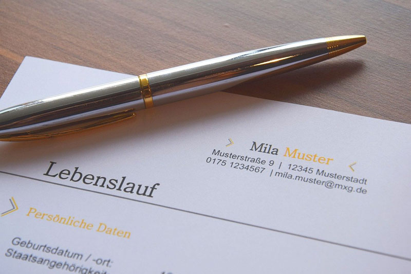 Lebenslauf professionell gestalten