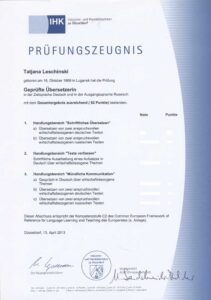 Prüfungszeugnis
